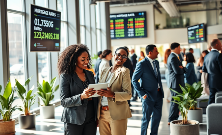 An image showcasing low mortgage rates and savings opportunities.