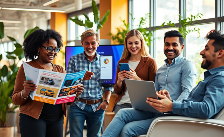 A surprised person looking at exciting new offers