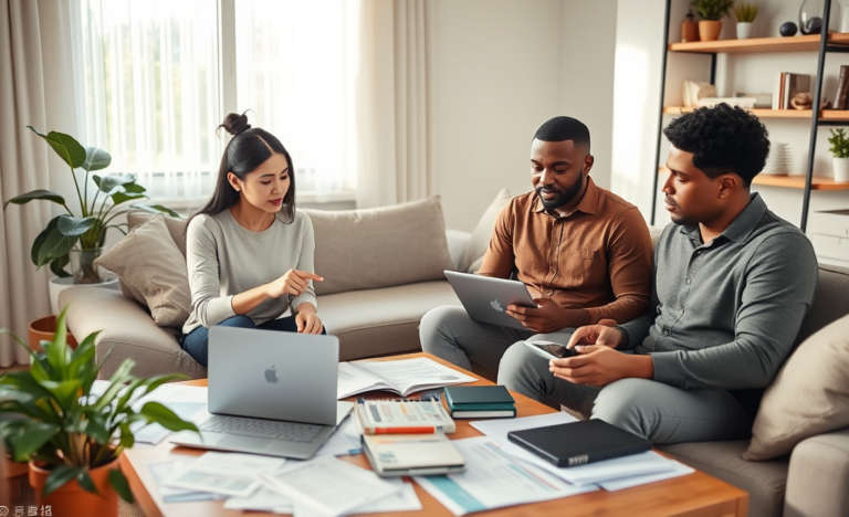 A person analyzing loan offers to find low-interest rates.