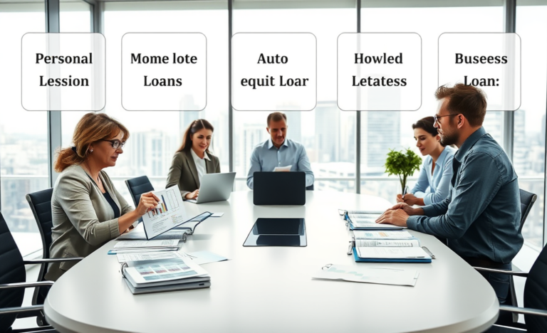 Infographic showing various types of loans and tips on how to choose the right one