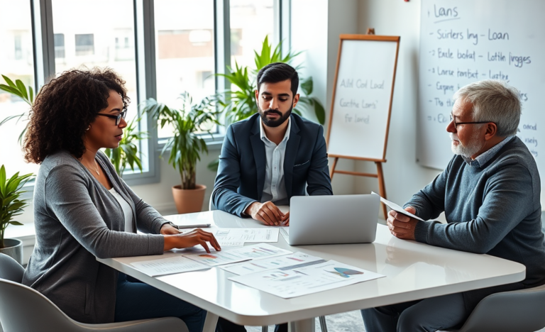 A person analyzing loan options and comparing lenders for financial decisions.