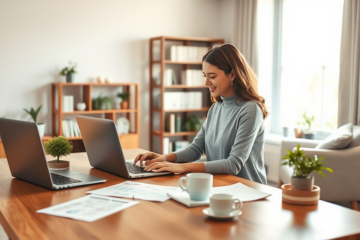 A person analyzing options for online personal loans.