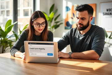 A person reviewing pre-approved credit card offers on a laptop.