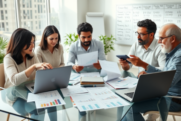 A person comparing loan rates and interest charges online.