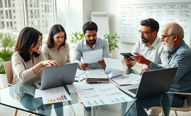 A person comparing loan rates and interest charges online.